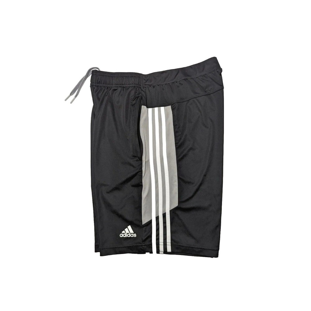 ADIDAS AEROREADY Prime Green 3-Stripe SHORTS BLACK GRAY‎ Zipper Pockets Men's M